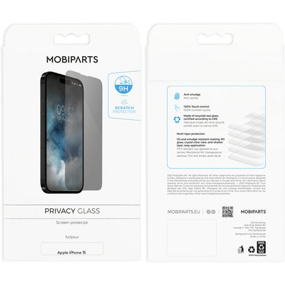Mobiparts Recycled Tempered Glass Apple iPhone 15