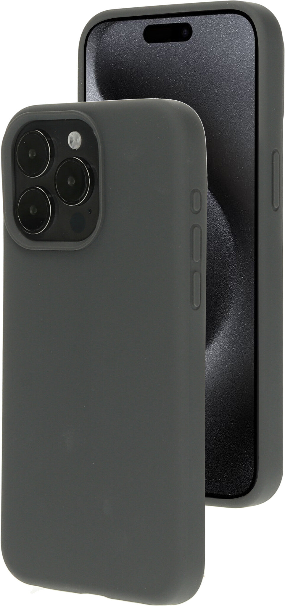 Mobiparts Silicone Cover Apple iPhone 15 Pro Max Urban Grey