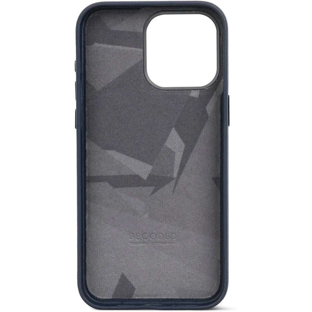 Decoded Leather Backcover Apple iPhone 15 Pro Navy