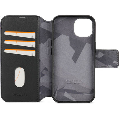 Decoded Leather Detachable Wallet Apple iPhone 15 Black