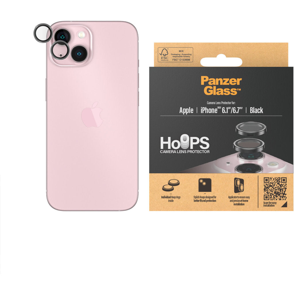 Panzerglass Hoops Rings Apple iPhone 15/15 Plus - Black