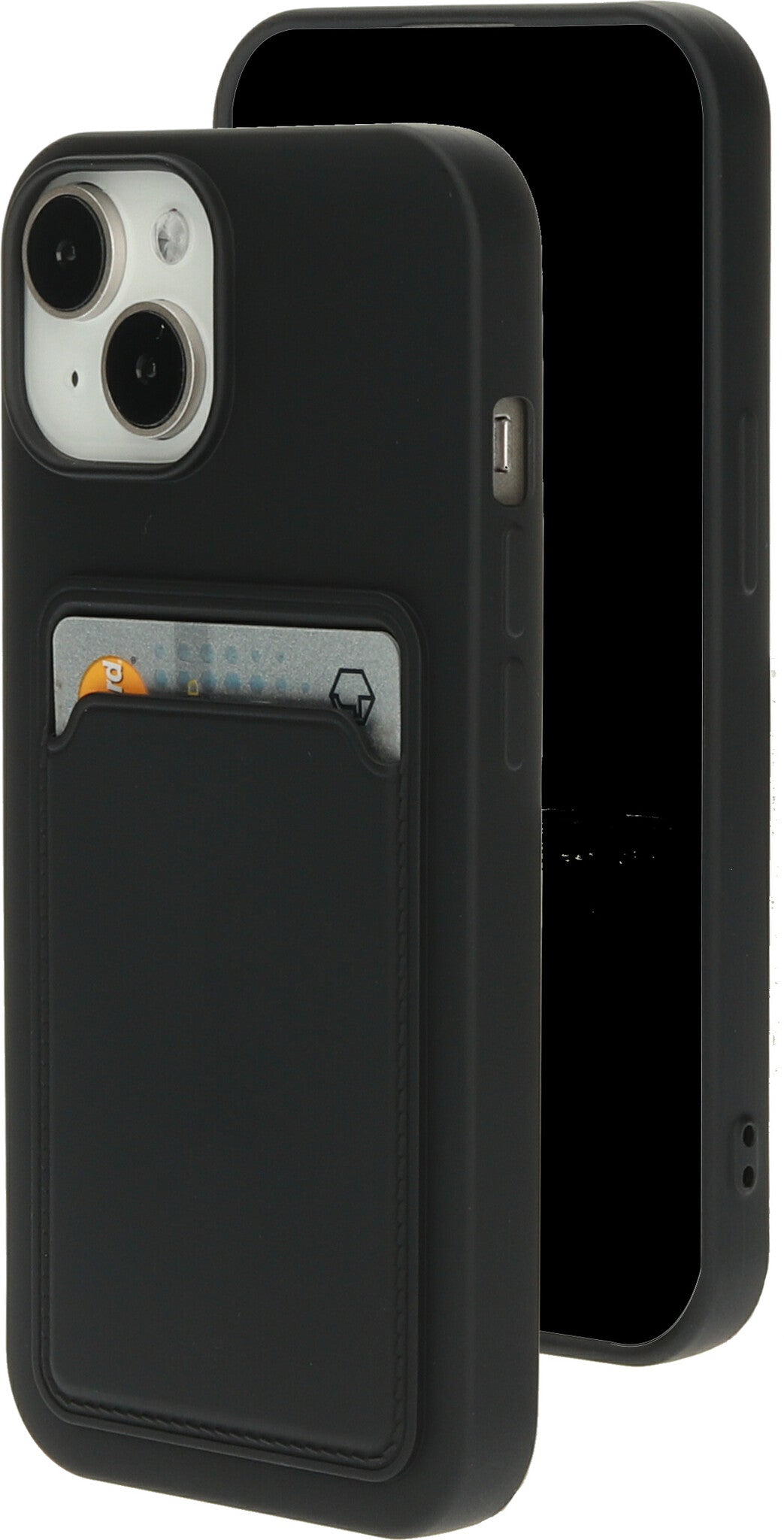 Mobiparts Classic TPU Case with Cardholder Apple iPhone 15 Matt Black