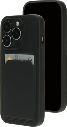 Mobiparts Classic TPU Case with Cardholder Apple iPhone 15 Pro Matt Black