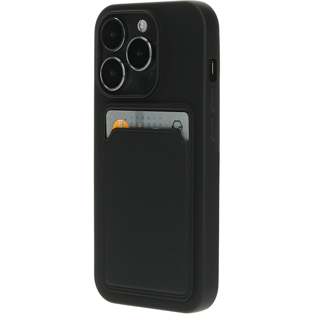 Mobiparts Classic TPU Case with Cardholder Apple iPhone 15 Pro Matt Black