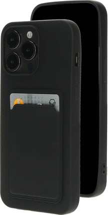Mobiparts Classic TPU Case with Cardholder Apple iPhone 15 Pro Max Matt Black