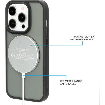 Mobiparts Wireless MagSafe Compatible Charger 15W Flat White