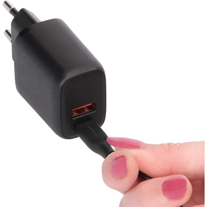 Mobiparts Wall Charger Dual USB-C/USB-A with USB-C to USB-C cable Black