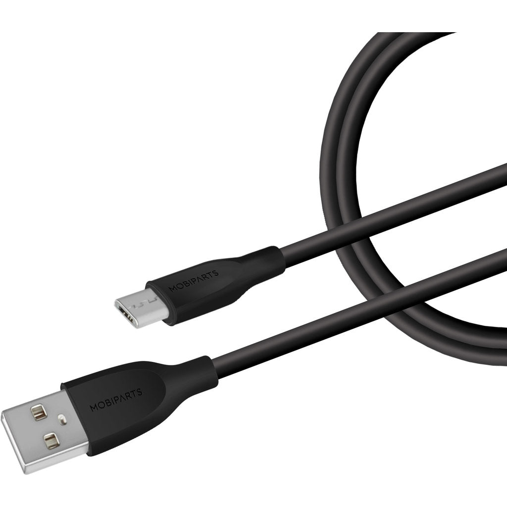 Mobiparts Wall Charger Dual USB-C/USB-A with Micro USB Cable Black