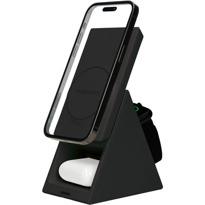 Mobiparts Wireless 3 in 1 Charger 15W Triangle Black