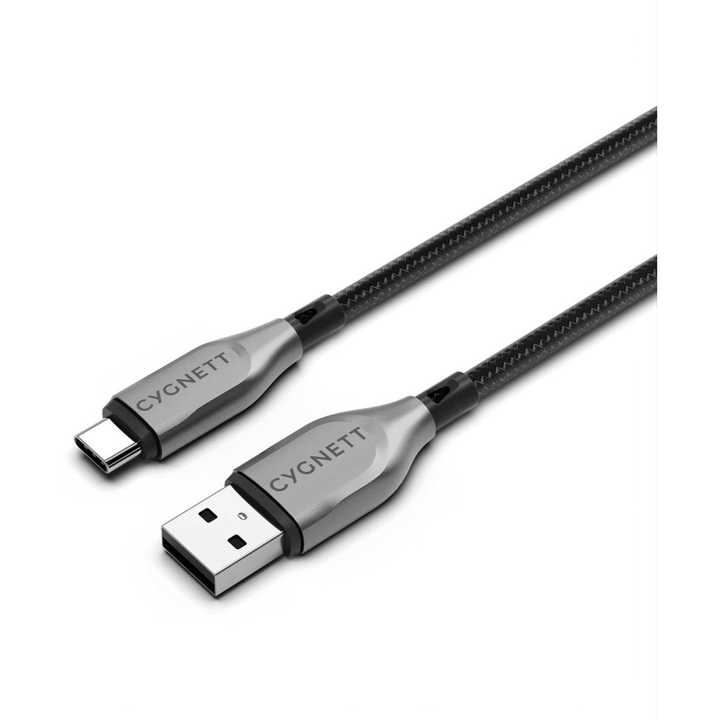 Cygnett Armoured Braided USB-C to USB Cable 1m Black