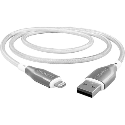 Cygnett Armoured Braided Lightning to USB Cable 2m White