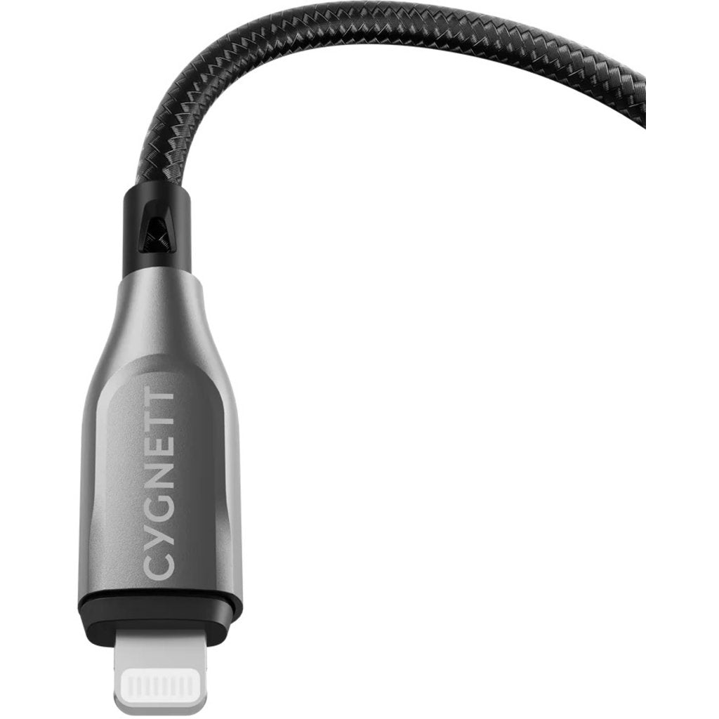 Cygnett Armoured Braided Lightning to USB-C Cable 50cm Black