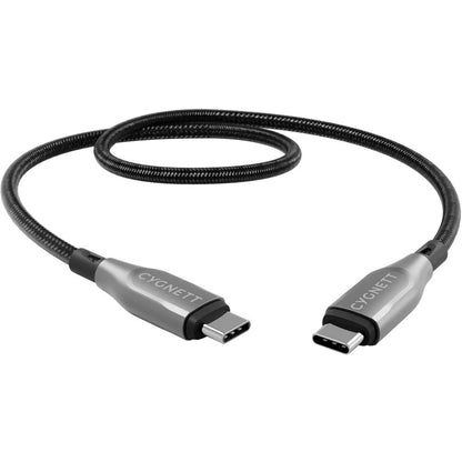 Cygnett Armoured Braided USB-C to USB-C Cable 50cm Black