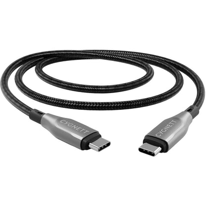 Cygnett Armoured Braided USB-C to USB-C Cable 2m Black