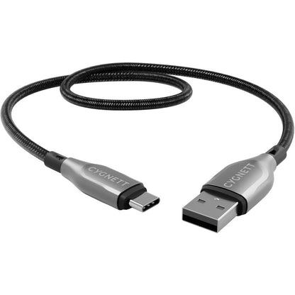 Cygnett Armoured Braided USB-C to USB Cable 50cm Black