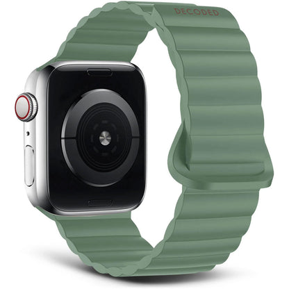 Decoded Silicone Magnetic Traction Loop Strap Lite Sage Leaf Green - 42/44/45/46mm