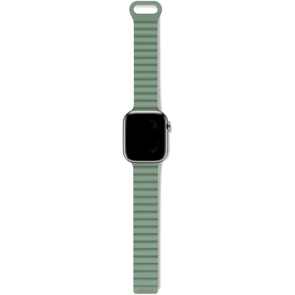 Decoded Silicone Magnetic Traction Loop Strap Lite Sage Leaf Green - 42/44/45/46mm