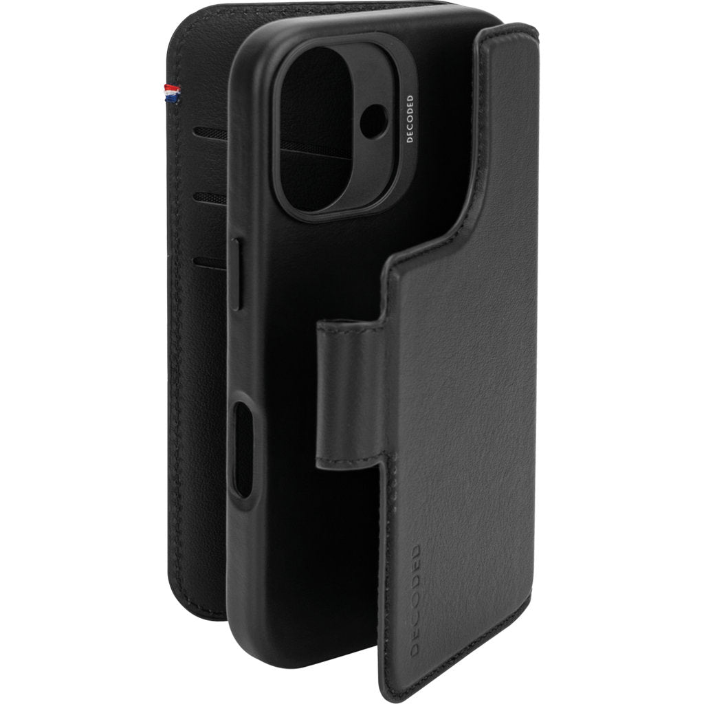 Decoded Leather Detachable Wallet Apple iPhone 16 Black