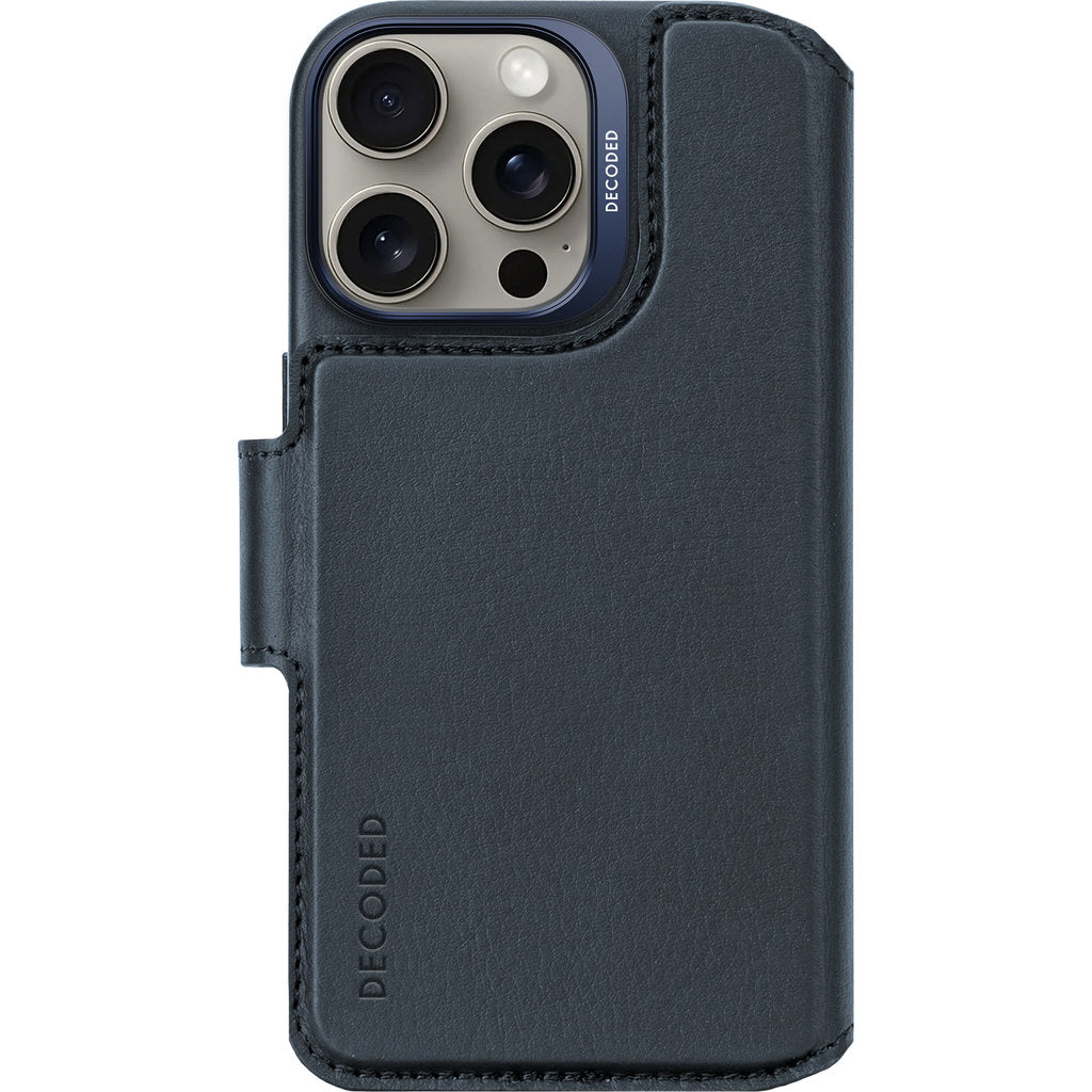 Decoded Leather Detachable Wallet Apple iPhone 16 Pro Navy