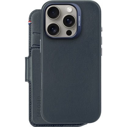 Decoded Leather Detachable Wallet Apple iPhone 16 Pro Navy