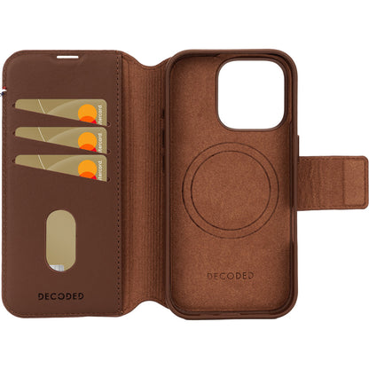 Decoded Leather Detachable Wallet Apple iPhone 16 Pro Tan