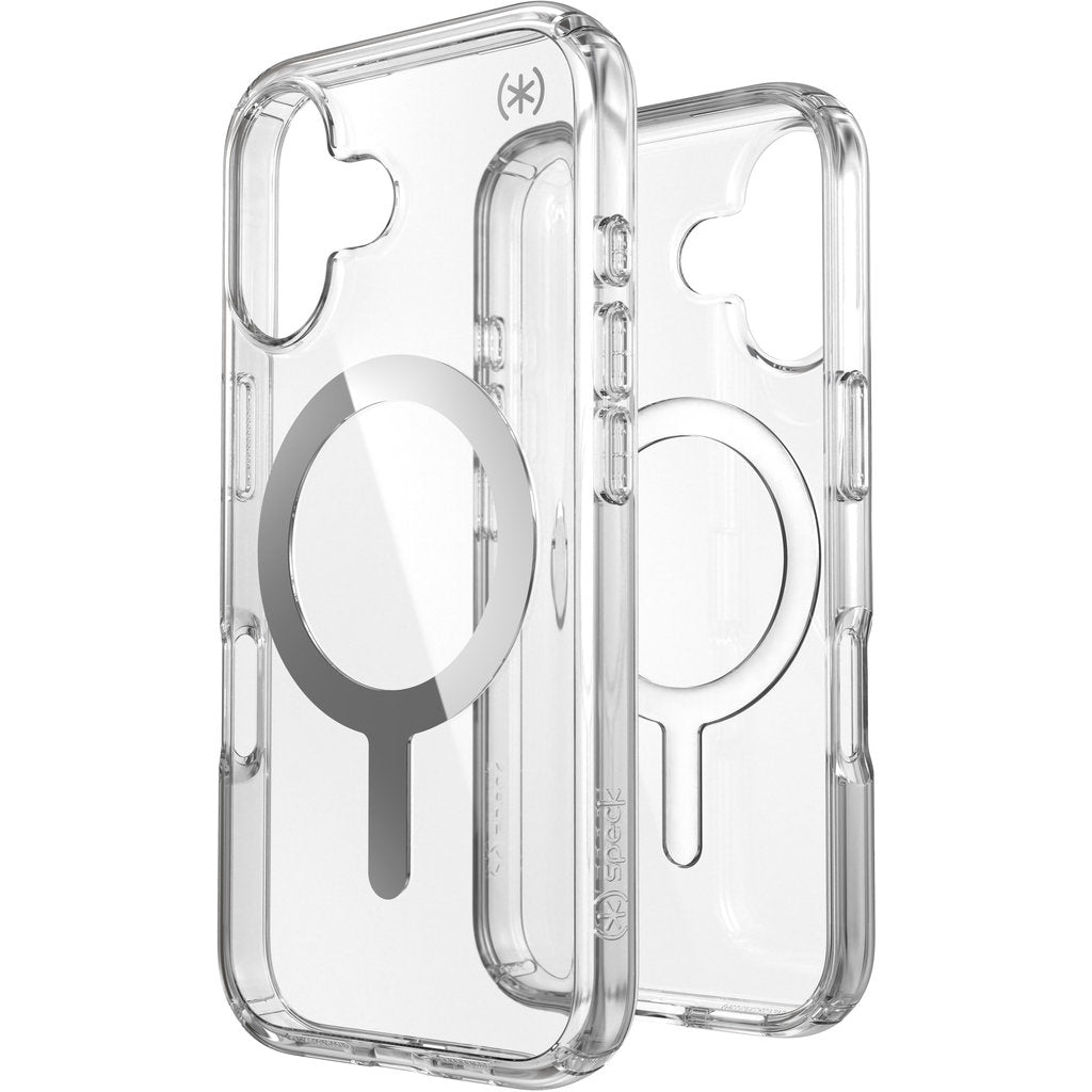 Speck Presidio Perfect Clear + MS Apple iPhone 16 Clear - with Microban
