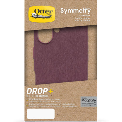 OtterBox Symmetry Cactus Leather Case Apple iPhone 16 Maroon Bells