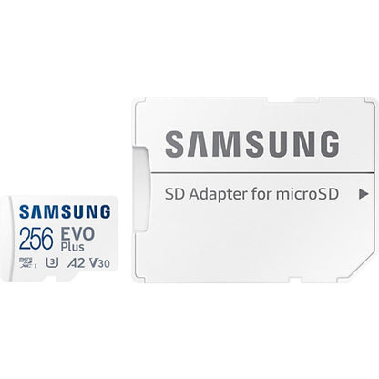 Samsung MicroSD EVO Plus (2024)  256GB + Adapter (160MB/s Class 10)