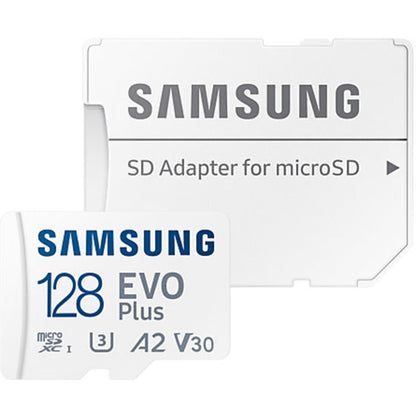 Samsung MicroSD EVO Plus (2024) 128GB + Adapter (160MB/s Class 10)