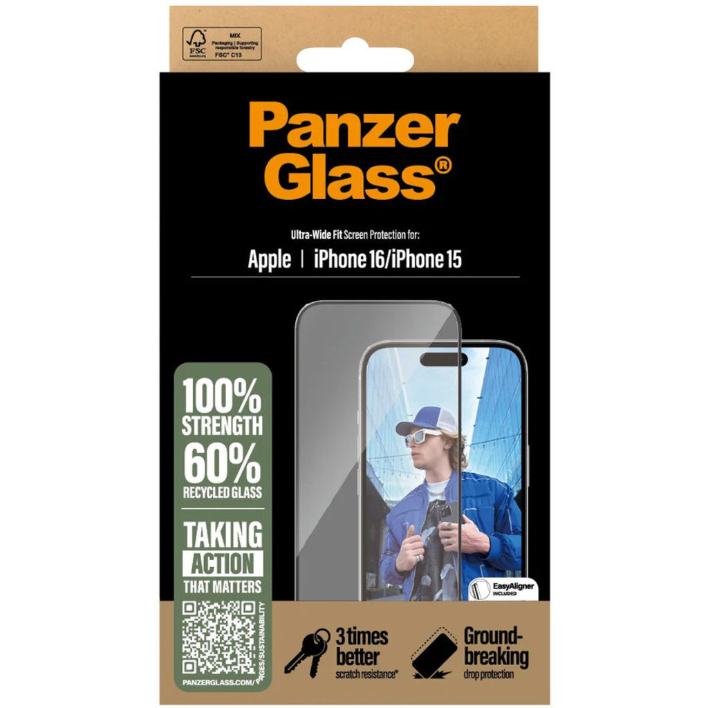 Panzerglass Apple iPhone 16/15 - Ultra-Wide Fit
