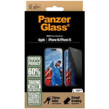 Panzerglass Apple iPhone 16/15 - Ultra-Wide Fit Privacy Glass