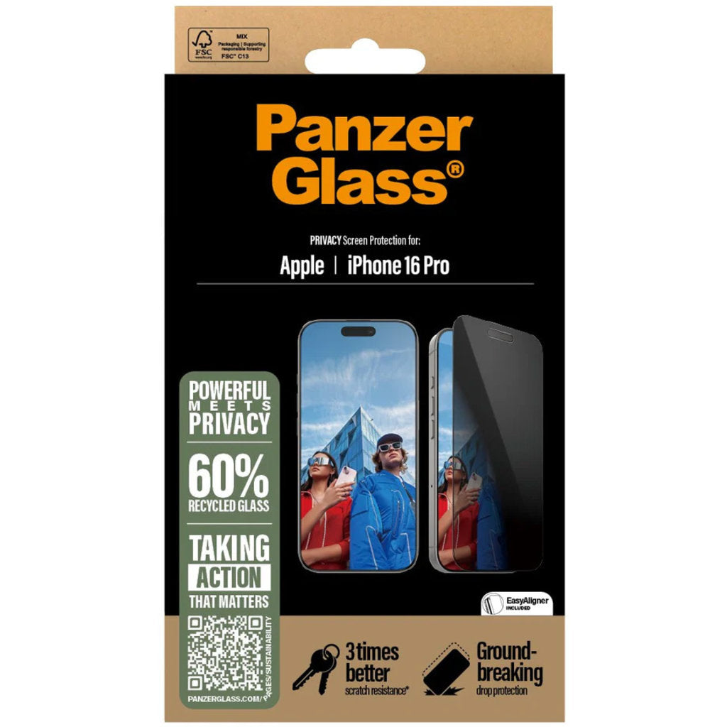 Panzerglass Apple iPhone 16 Pro - Ultra-Wide Fit Privacy Glass