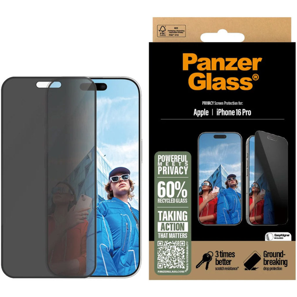 Panzerglass Apple iPhone 16 Pro - Ultra-Wide Fit Privacy Glass