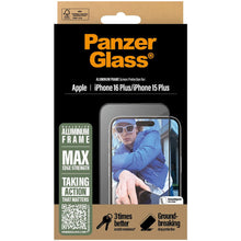 Panzerglass Apple iPhone 16 Plus/15 Plus - Ultra-Wide Fit with Aluminum Frame
