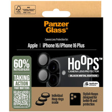 Panzerglass Hoops Rings Apple iPhone 16/16 Plus - Black