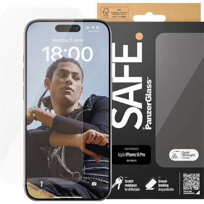 SAFE by Panzerglass Apple iPhone 15 Pro - Ultra-Wide-Fit