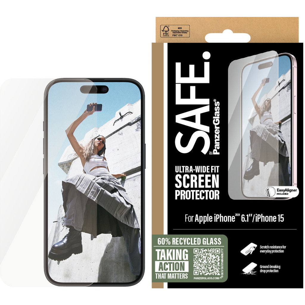 SAFE by Panzerglass Apple iPhone 16/15 - Ultra-Wide-Fit