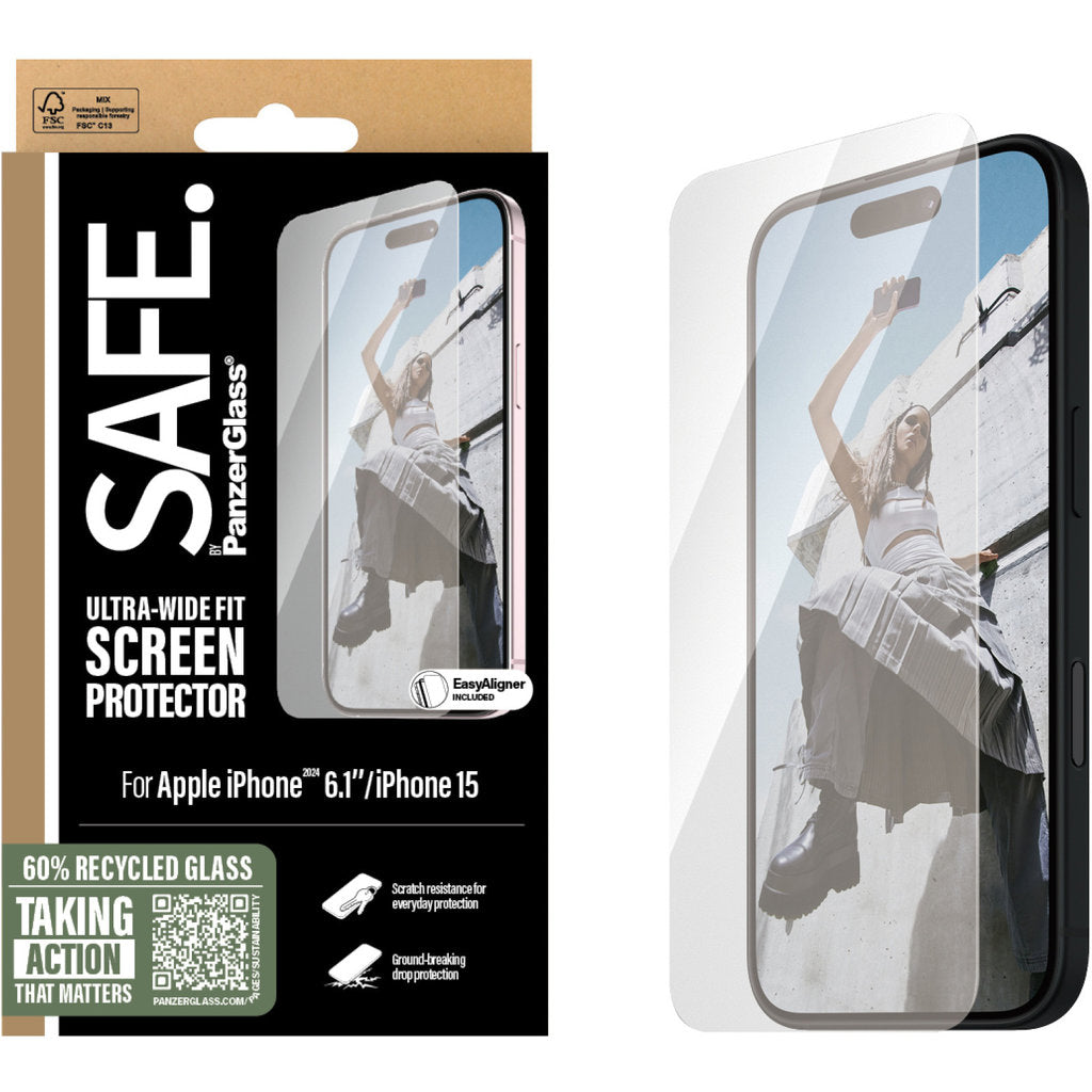 SAFE by Panzerglass Apple iPhone 16/15 - Ultra-Wide-Fit
