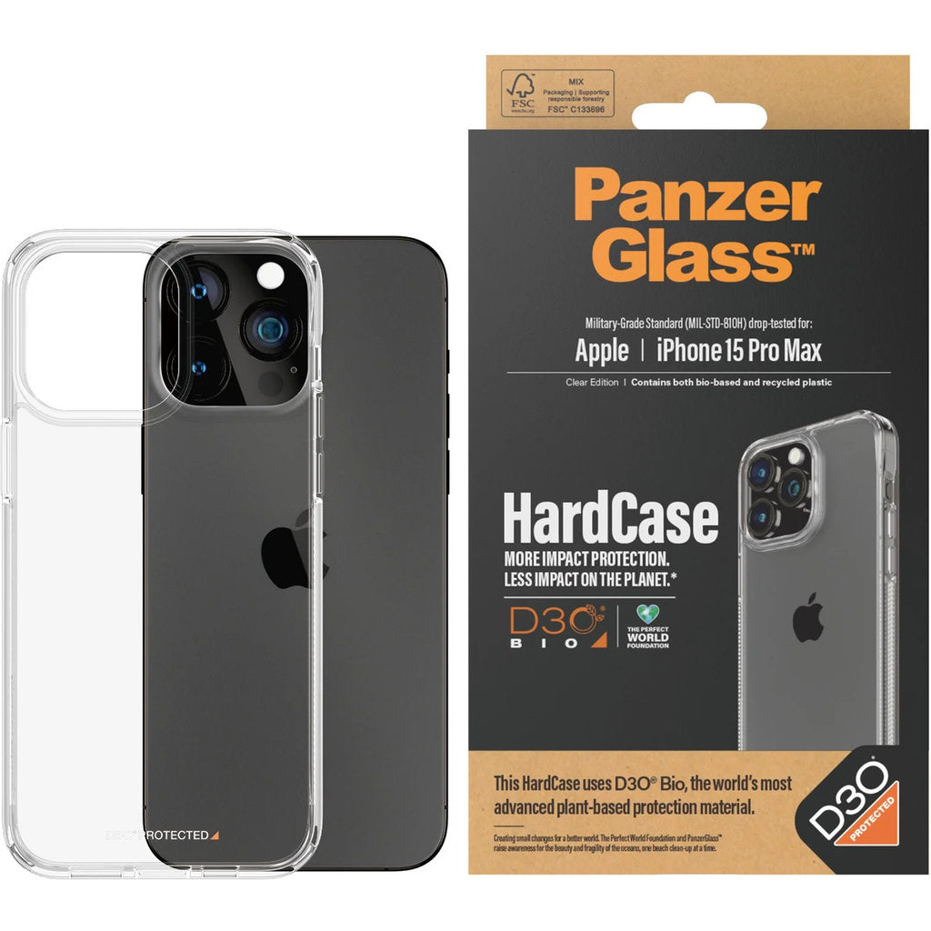 PanzerGlass Apple iPhone 15 Pro Max HardCase with D3O Clear
