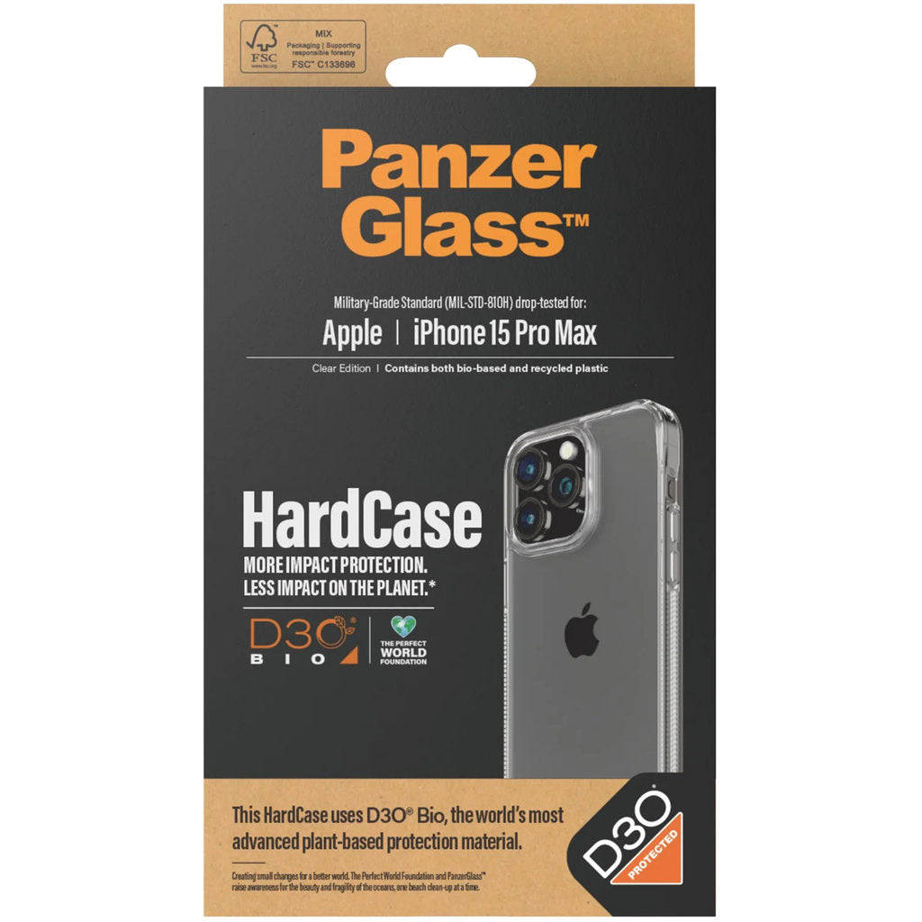 PanzerGlass Apple iPhone 15 Pro Max HardCase with D3O Clear