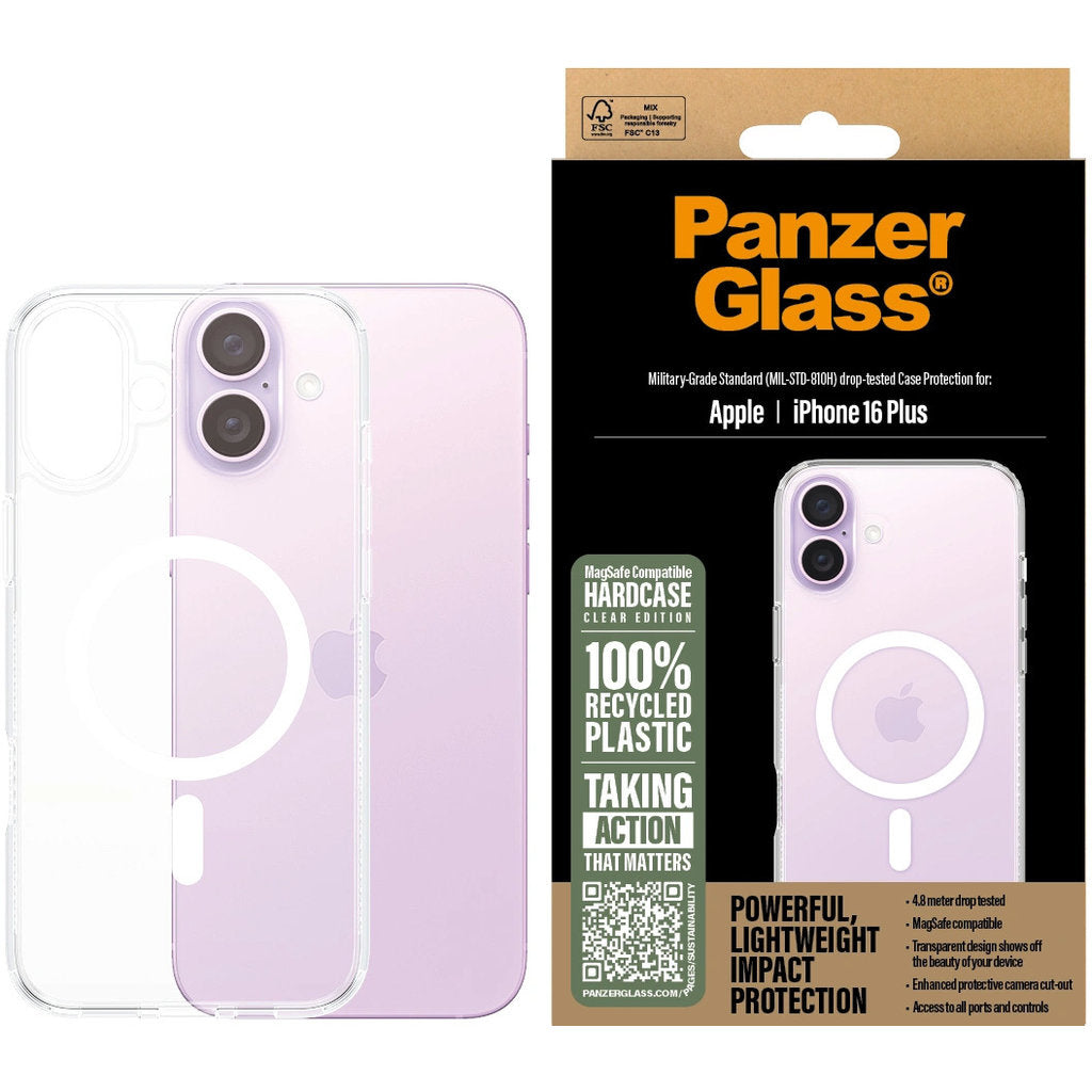 PanzerGlass Apple iPhone 16 Plus White MagSafe HardCase Clear