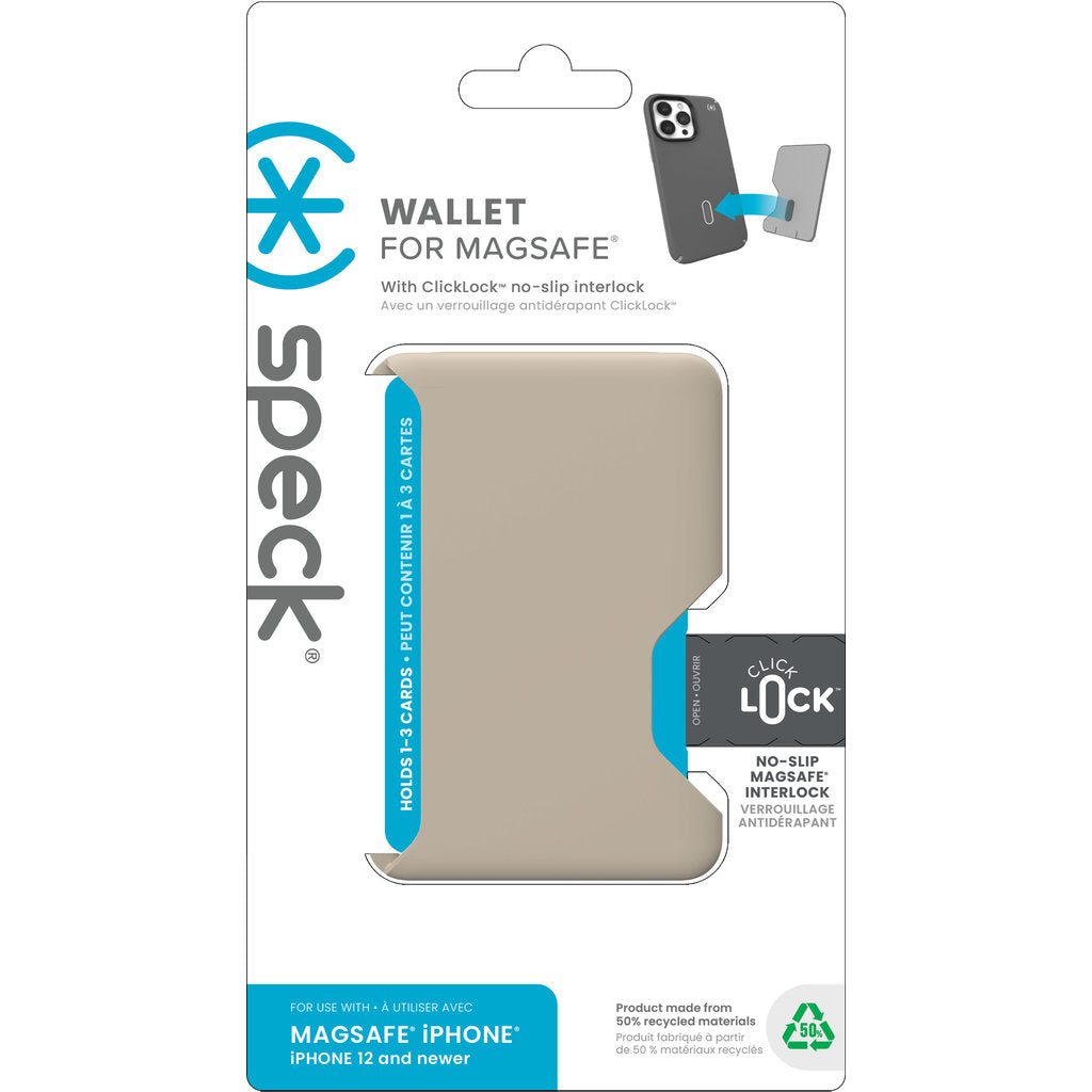 Speck ClickLock Wallet for MagSafe Pale Oak