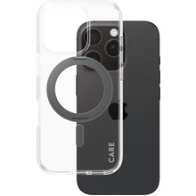 CARE by PanzerGlass Feature Case Transparent w. Black Kickstand & MagSafe iPhone 16 Pro