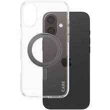 CARE by PanzerGlass Feature Case Transparent w. Black Kickstand & MagSafe iPhone 16 Plus