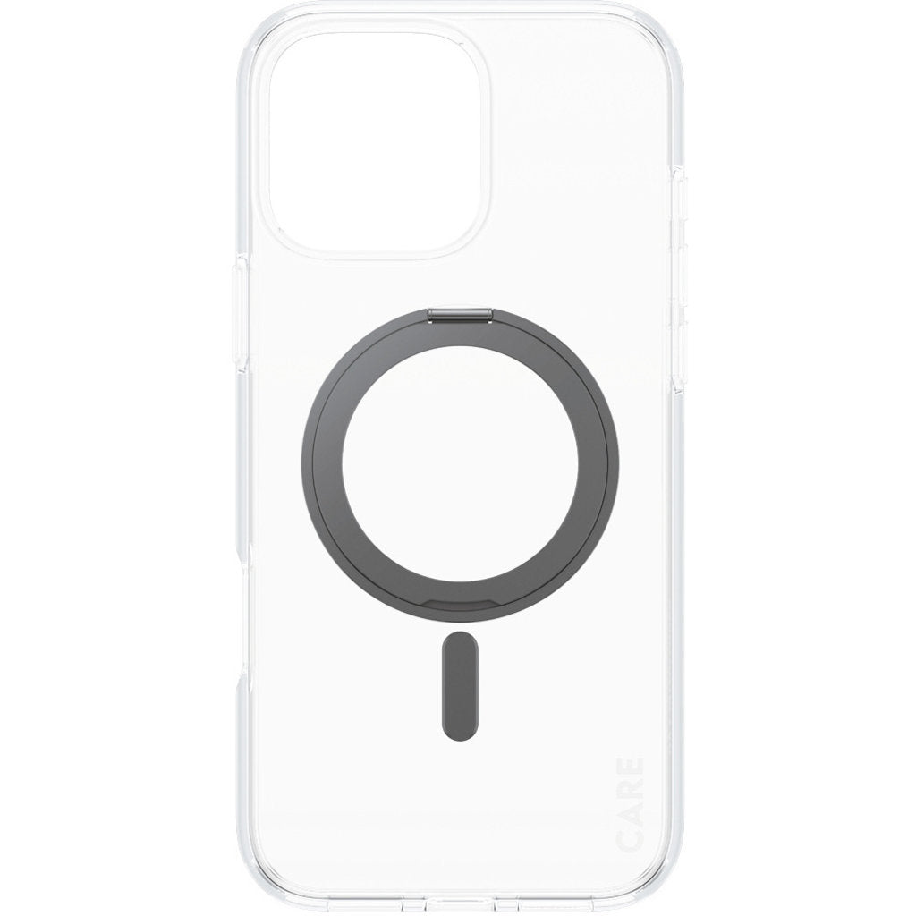 CARE by PanzerGlass Feature Case Transparent w. Black Kickstand & MagSafe iPhone 16 Pro Max