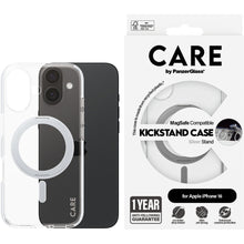 CARE by PanzerGlass Feature Case Transparent w. Silver Kickstand & MagSafe iPhone 16