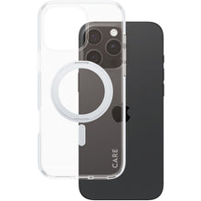 CARE by PanzerGlass Feature Case Transparent w. Silver Kickstand & MagSafe iPhone 16 Pro Max