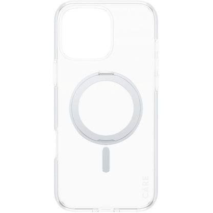 CARE by PanzerGlass Feature Case Transparent w. Silver Kickstand & MagSafe iPhone 16 Pro Max