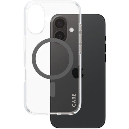 CARE by PanzerGlass Flagship Case Transparent Urban Combat w. Black MagSafe iPhone 16