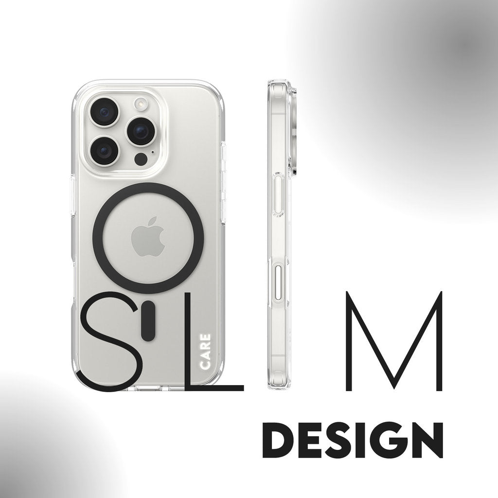 CARE by PanzerGlass Flagship Case Transparent Urban Combat w. Black MagSafe iPhone 16 Pro